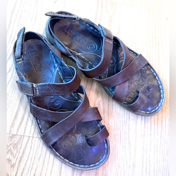 Born Brown Leather Sandals - Picture 2 of 4